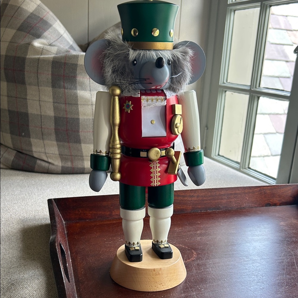 Holiday Nutcracker Mouse in Red and Green Uniform